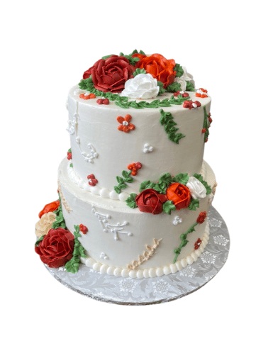 PIPPED FLOWERS QUINCE CAKE