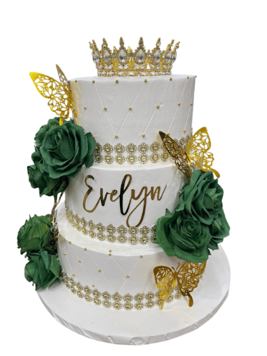 BUTTERFLY DIAMOND CUT QUINCE CAKE